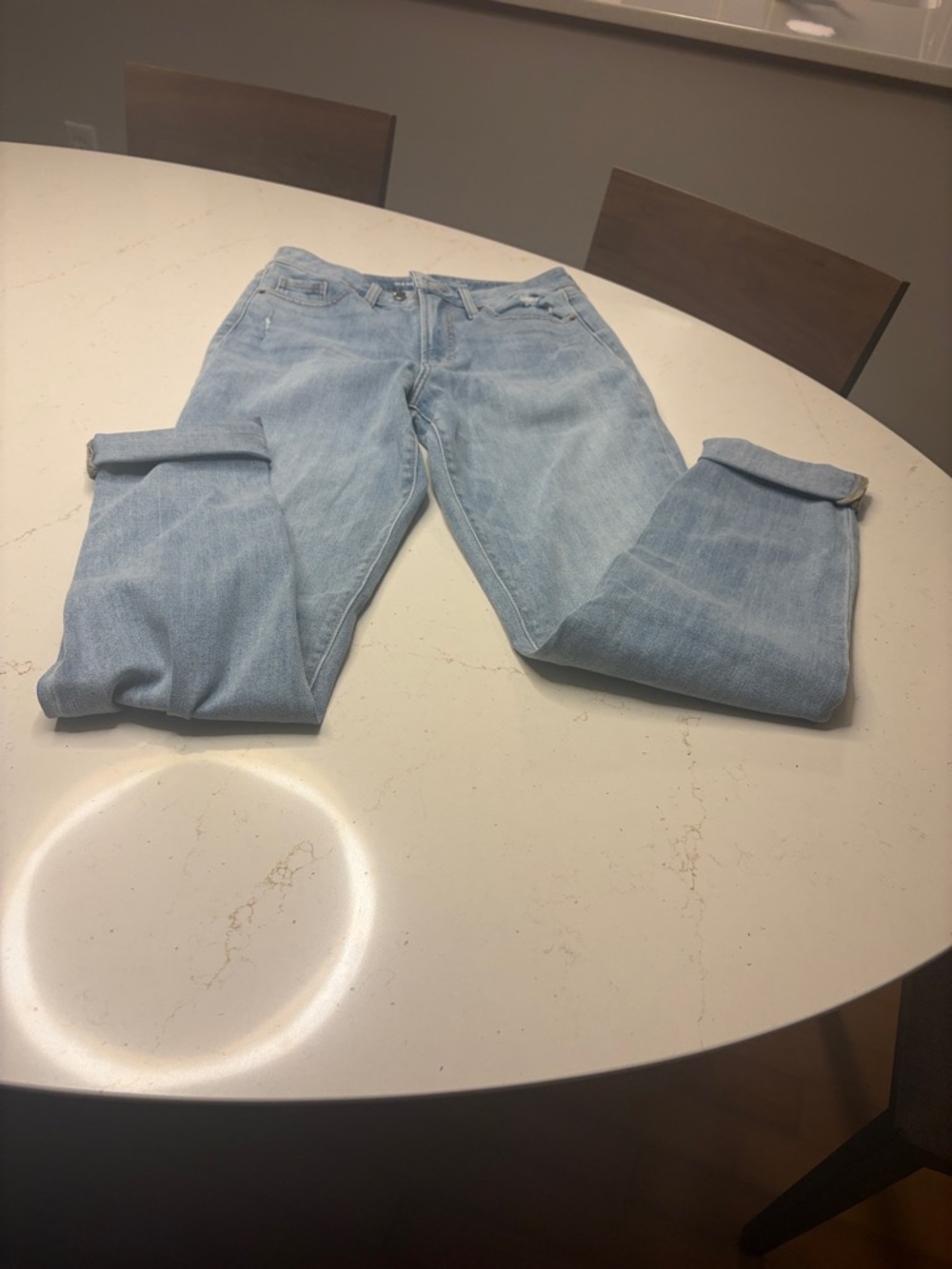 Old Navy Light Blue Straight Leg Jeans - Picture 2 of 3
